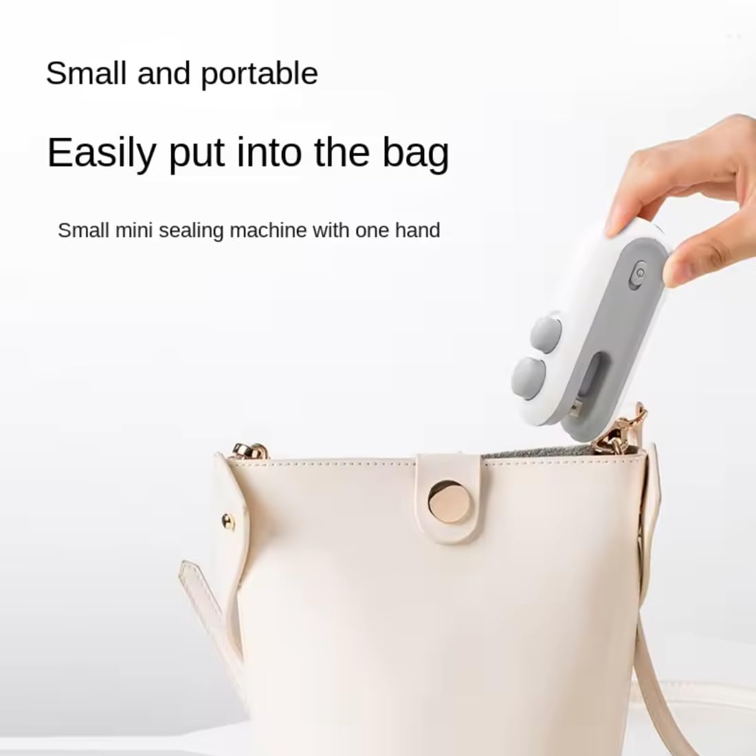 Portable Mini Bag Sealer (2 in 1 Bag Sealer Heat Seal with Cutter and Magnet)