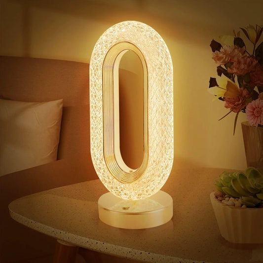 Decorative Crystal Oval Night Lamp
