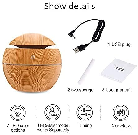 Electronic Wooden Mini Mist and Humidifier