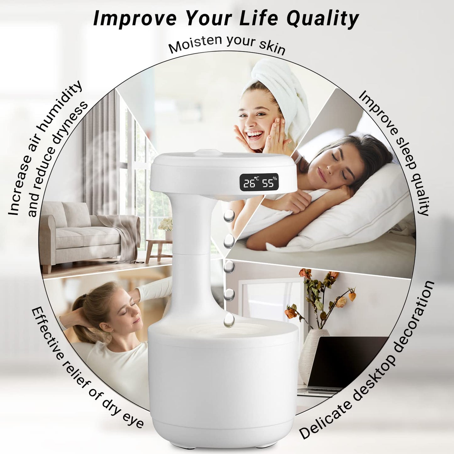 Multi Purpose Anti Gravity water humidifier